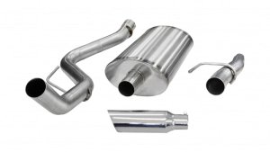 Ford F-150 Performance Exhaust - Single Side Exit - CORSA Performance - Cat-Back Sport - Polished - `11-`14